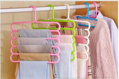 Raienterprises Heavy Duty Multi 5 Layers Pvc Clothes Hanger For Pants Slacks Trousers Jeans Closet Organizer Price In India Buy Raienterprises Heavy Duty Multi 5 Layers Pvc Clothes Hanger For Pants