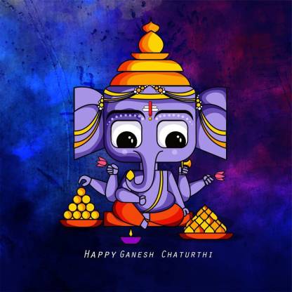 cute baby ganesha M |festival poster Paper Print - Religious posters in  India - Buy art, film, design, movie, music, nature and educational  paintings/wallpapers at 