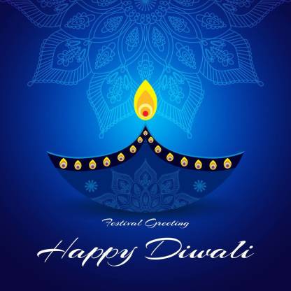 blue background |festival poster|diwali poster| Paper Print - Religious  posters in India - Buy art, film, design, movie, music, nature and  educational paintings/wallpapers at 