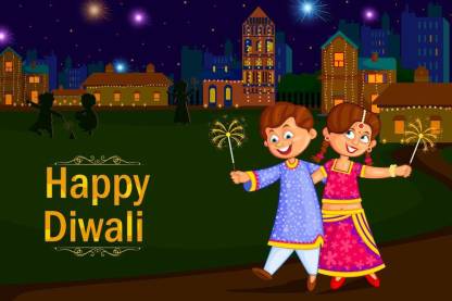 Kids on diwali |festival poster|diwali poster Paper Print - Religious  posters in India - Buy art, film, design, movie, music, nature and  educational paintings/wallpapers at 