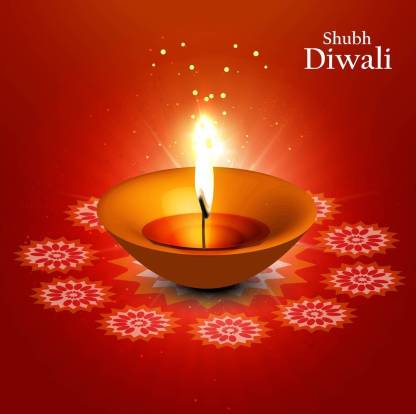 happy diwali diya red background M |festival poster|diwali poster|poster  for diwali|diya poster|dia poster|rangoli poster|poster for  home,gym,office||sticker paper poster Paper Print - Religious posters in  India - Buy art, film, design, movie, music,