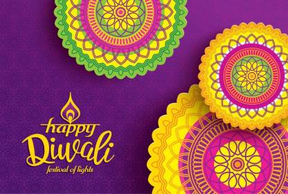 colorful rangoli background |festival poster|diwali poster|poster for  diwali|diya poster|dia poster|rangoli poster|poster for  home,gym,office|12x18 inch|sticker paper poster Paper Print - Religious  posters in India - Buy art, film, design, movie, music ...