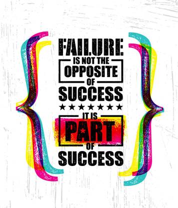 failure Sticker Poster Paper Print - Quotes &amp; Motivation posters in ...