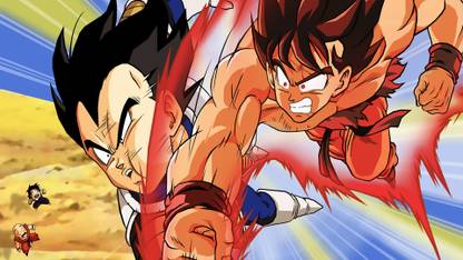 goku vs vegeta saiyan saga sticker poster|dragon ball z poster|anime poster|size:12x18 inch|multicolor Paper Print - Animation & Cartoons posters in India - Buy art, film, design, movie, music, nature and educational paintings/wallpapers goku vs vegeta saiyan saga sticker poster|dragon ball z poster|anime poster|size:12x18 inch|multicolor Paper Print - Animation & Cartoons posters in India - Buy art, film, design, movie, music, nature and educational paintings/wallpapers