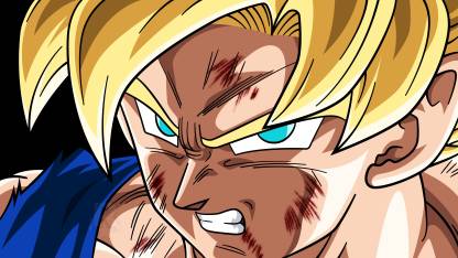angry goku face sticker poster|dragon ball z poster|anime poster|size:12x18  inch|multicolor Paper Print - Animation & Cartoons posters in India - Buy  art, film, design, movie, music, nature and educational  paintings/wallpapers at 