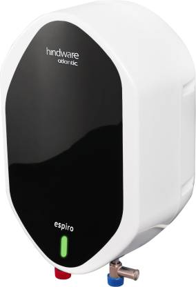 Hindware 3 L Instant Water Geyser (Present instant Espiro water heater 3 liter capacity, White, Black)