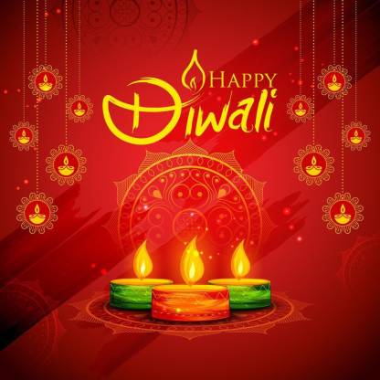 red background happy diwali |festival poster|diwali poster|poster for diwali|diya  poster|dia poster|rangoli poster|poster for home,gym,office|12x18  inch|sticker paper poster Paper Print - Religious posters in India - Buy  art, film, design, movie, music ...