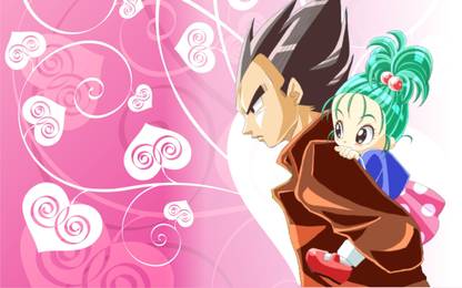 vegeta and bulla sticker poster|dragon ball z poster|anime poster|size ...