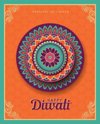 colorful rangoli background |festival poster|diwali poster| Paper Print -  Religious posters in India - Buy art, film, design, movie, music, nature  and educational paintings/wallpapers at 