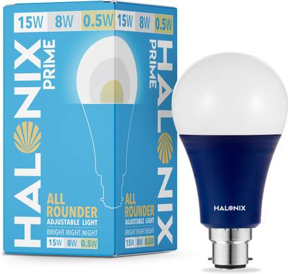 Halonix 15 W, 8 W, 0.5 W Round B22 LED Bulb  (Multicolor)