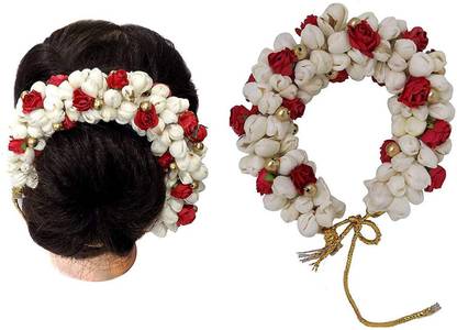 GuruEmbellish Gajra for Hair Bun Making, Hair Gajra/Vani Accessories for Women Stylish, White & Red, Pack of 1 Hair Accessory Set Price in India - Buy GuruEmbellish Gajra for Hair Bun Making, GuruEmbellish Gajra for Hair Bun Making, Hair Gajra/Vani Accessories for Women Stylish, White & Red, Pack of 1 Hair Accessory Set Price in India - Buy GuruEmbellish Gajra for Hair Bun Making,