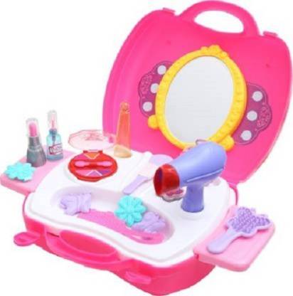 Toys For Kids Bring Along Beauty Makeup, Makeup Vanity Toy Set 21 Pcs