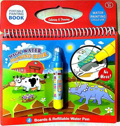 Download Flipkart Com Coolplay Reusable Magic Water Drawing Book Coloring Book Doodle Magic Colouring Book With Pen