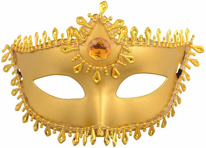 VEDANSHI Masquerade Party Eye Mask - Gold Party Mask Price in