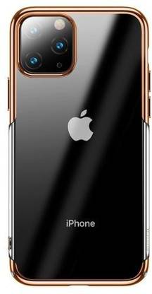 Midkart Back Cover For Iphone 11 Pro Max 19 6 5 Baseus Gold Transparent Electro Plating Soft Silicone Cover Midkart Flipkart Com
