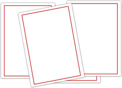 pics Bond Paper Border Design Drawing waytobuy a4 60 papers for assignment project and drawing red border unruled paper for students unruled 210 x 297 mm 70 gsm project paper