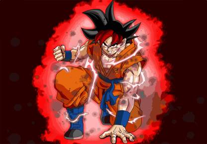 Athah Anime Dragon Ball Super Dragon Ball Goku Super Saiyan God 13*19  inches Wall Poster Matte Finish Paper Print - Animation & Cartoons posters  in India - Buy art, film, design, movie,