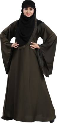 TUCUTE DN-411 Chiffon Solid Burqa With Hijab