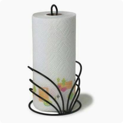 Sublime Arts Kitchen Paper Towel Holder One Handed Tear Container Bathroom Toilet Tissue Roll Storage Stand Black Cast Iron In India Sublime Arts Kitchen Paper Towel Holder, Paper Towel Roll Storage Container