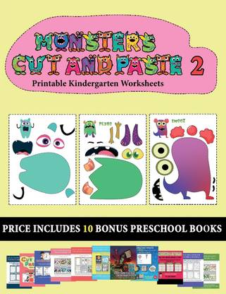 printable kindergarten worksheets 20 full color kindergarten cut and paste activity sheets monsters 2 buy printable kindergarten worksheets 20 full color kindergarten cut and paste activity sheets monsters 2 by manning james