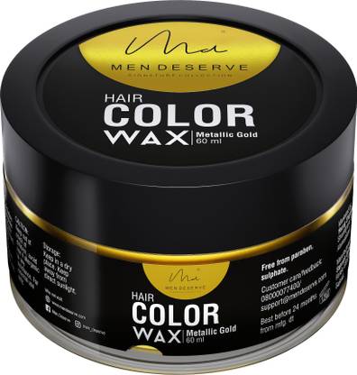 Men Deserve Hair Styling Color Wax For Strong Hold And Volume For Highlights, Parties And Special Occasions (60 ML, Metallic Gold) Hair Wax - Price in India, Buy Men Deserve Hair Styling Men Deserve Hair Styling Color Wax For Strong Hold And Volume For Highlights, Parties And Special Occasions (60 ML, Metallic Gold) Hair Wax - Price in India, Buy Men Deserve Hair Styling