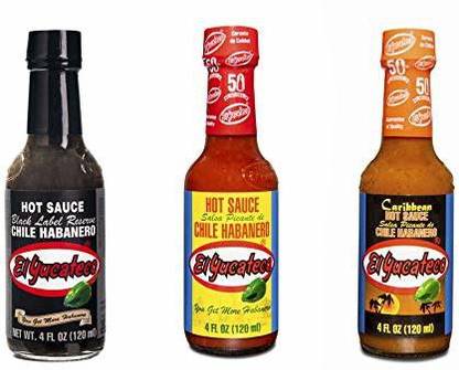 El Yucateco Combo Of 3 Hot Sauces(Black Label Reserve ...