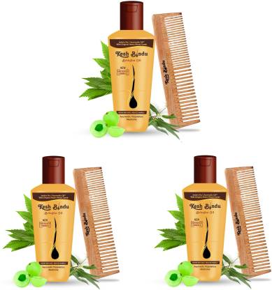 kesh Bindu Bringha Hair Oil With Neem Comb pack 3 Hair Oil - Price in  India, Buy kesh Bindu Bringha Hair Oil With Neem Comb pack 3 Hair Oil  Online In India,