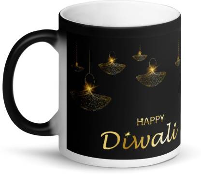 Giftosmile Happy Diwali Golden Text On Black Background Design Ceramic  Coffee Mug Price in India - Buy Giftosmile Happy Diwali Golden Text On Black  Background Design Ceramic Coffee Mug online at 