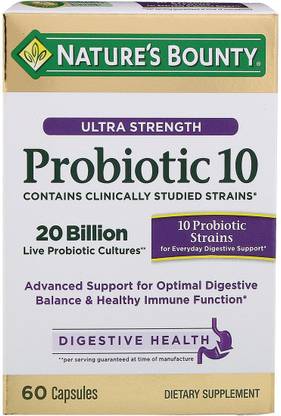 Nature S Bounty Ultra Strength Probiotic 10 60 Capsules Price In India Buy Nature S Bounty Ultra Strength Probiotic 10 60 Capsules Online At Flipkart Com