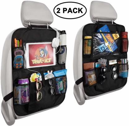 Perfect Baby Shower Gifts Fancy Mobility Large Car Backseat Organizer Kids Toys Baby Accessories Travel Essentials Holder Road Trip Storage Bag Large Back Seat Kick Mat Protector 