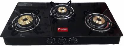prestige steel 3 burner gas stove
