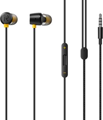 Realme Buds 2 Wired Headset with Mic  (Black, In the Ear) thumbnail