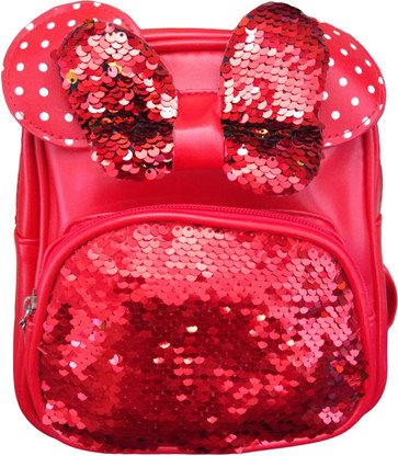 red sequin backpack