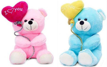 teddy bear blue and pink