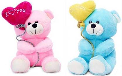 Photohub Balloon Teddy Bear 25 Cm Pink Blue 25 Cm Balloon Teddy Bear 25 Cm Pink Blue Buy Soft Toy Stuffed Toy Teddy Bear Toys In India