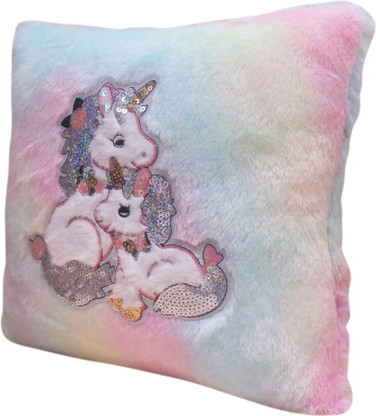fluffy unicorn pillow