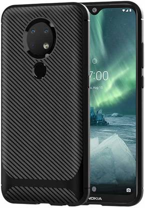 inclu back cover for shockproof carbon fibre silicon armor back cover case for nokia 6 2
