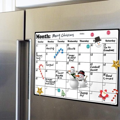Colore Snow-White Large Dry Erase Magnetic Whiteboard for Fridge or Calendar Portable & Stain-Proof White Board 