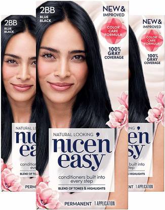 Clairol Nice 'n Easy Hair Color 124 Natural Blue Black 1 Kit (Pack of 3) [CAT , Black - Price in India, Buy Clairol Nice 'n Easy Hair Color 124 Natural Blue Clairol Nice 'n Easy Hair Color 124 Natural Blue Black 1 Kit (Pack of 3) [CAT , Black - Price in India, Buy Clairol Nice 'n Easy Hair Color 124 Natural Blue