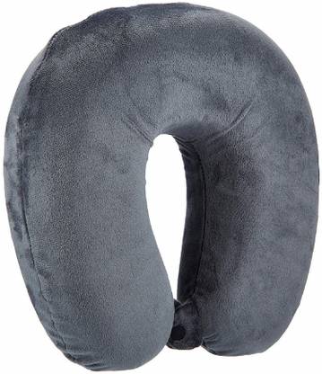 AUCTIMO FIinest Unisex U-Shaped Micro Fibre Soft Cushions Neck Pillow Neck Pillow  (Grey)
