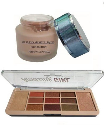 foundation and highlighter