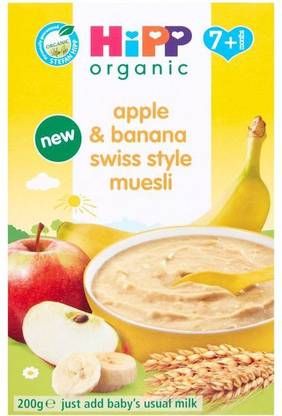 hipp organic apple banana swiss style muesli 200g 7 month cereal price in india buy hipp organic apple banana swiss style muesli 200g 7 month cereal online at flipkart com
