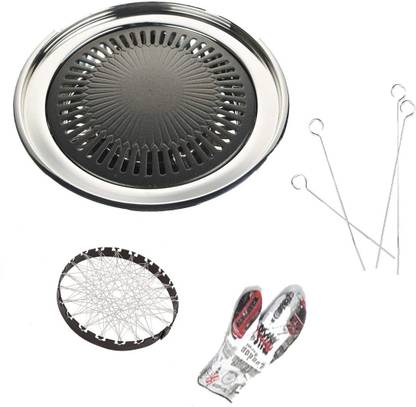 Chefman Exclusive Gas Grill With Roaster Skewer Glove Indoor Smokeless Non Stick Coating Grill Multi Functional Grill Black Gas Grill Price In India Buy Chefman Exclusive Gas Grill With Roaster Skewer Glove Indoor