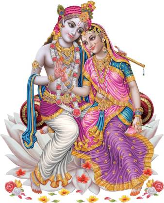 A4 Radha Krishna Ji Wall Sticker Price in India - Buy A4 Radha Krishna ...