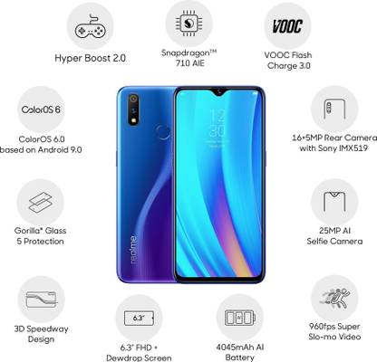 Realme 3 Pro (Nitro Blue, 64 GB)
