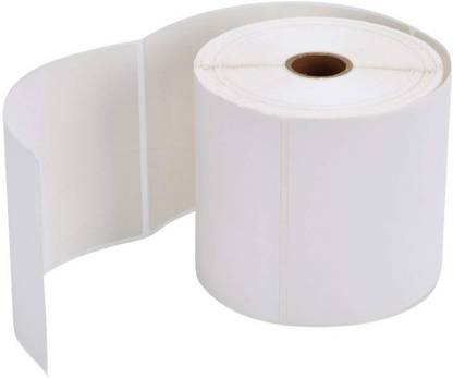 Blackdreams 100x150mm 4x6 Inch Direct Thermal Label Sticker No Ribbon Required Plain White 1 Inch Core Inside Winding 250 Labels Roll For All Bacode Printer Weighing Scale Direct Thrermal Printers Paper Label Price In India