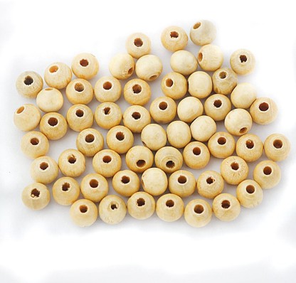 Plain Natural Wooden Craft  Balls Beads 6,8,10,12,16,20,25,30,35,40,50 mm 