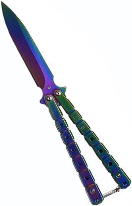 military green rainbow butterfly knife 02 butterfly knife