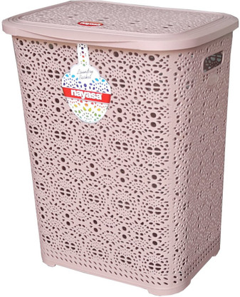 pink washing basket