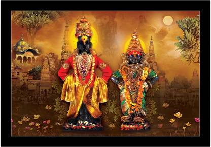 Dolphin Art Lord vitthal Painting Digital Reprint 14 inch x 20 inch ...